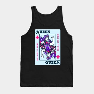 Queen Poker Card Girls Get It Done Girl Power Feminist Tank Top